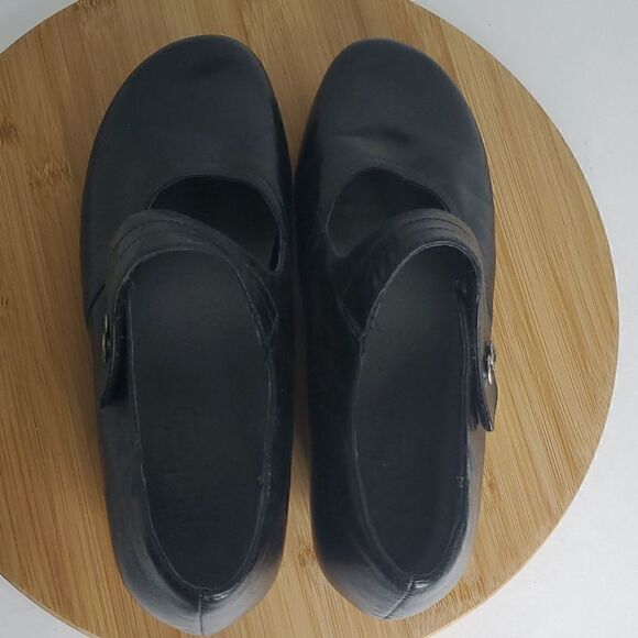 Portlandia Odessa Mary Jane Black Leather Shoes Women's Size 39WW - Picture 8 of 14